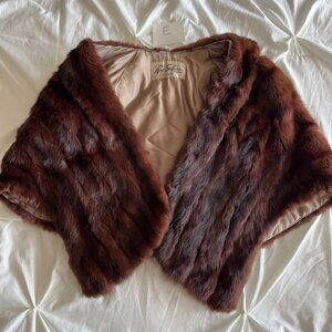 Vintage Mink Fur Stole - One Size Fits All